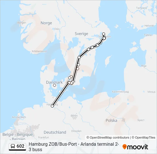 602 Bus Line Map