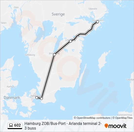 602 Bus Line Map