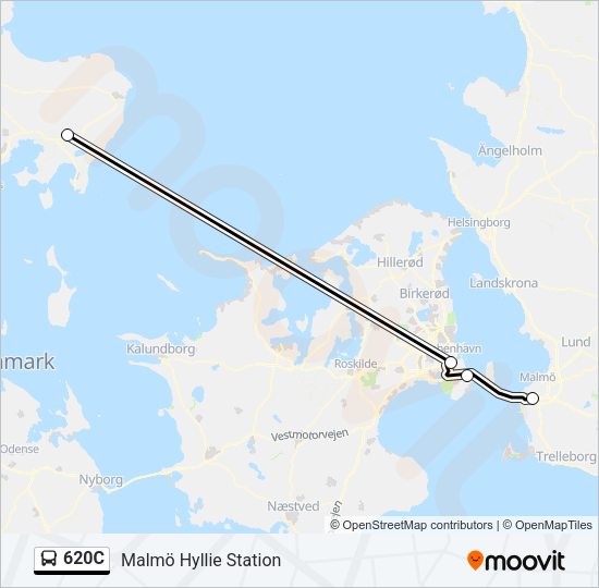 620C Bus Line Map