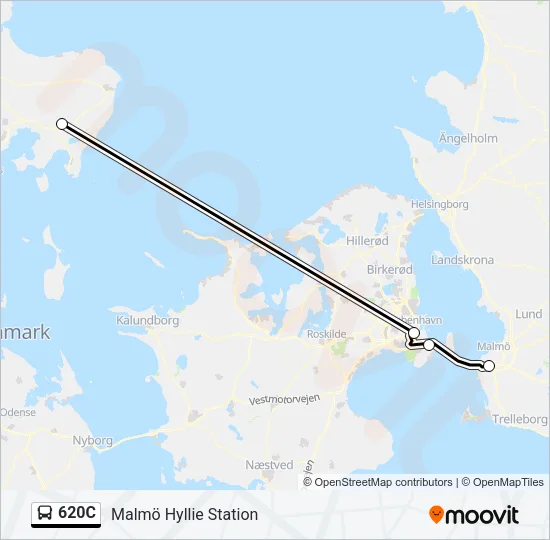 620C Bus Line Map