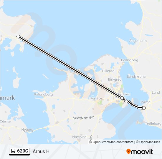 620C Bus Line Map