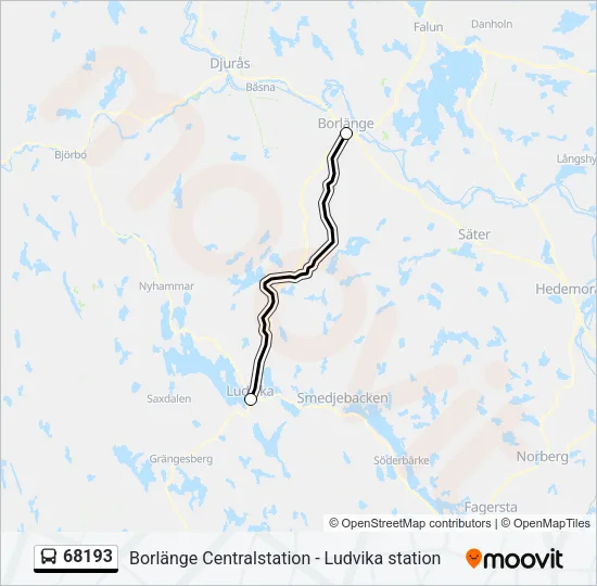 68193 Bus Line Map