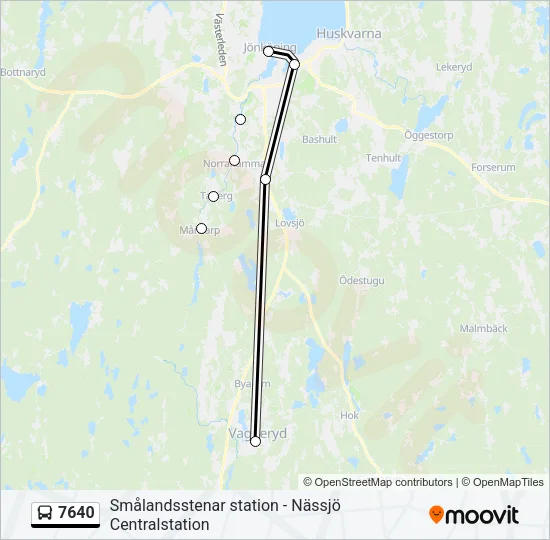 7640 Bus Line Map