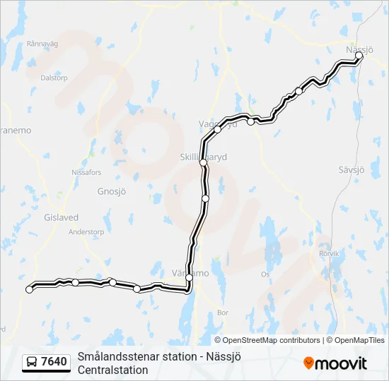 7640 Bus Line Map