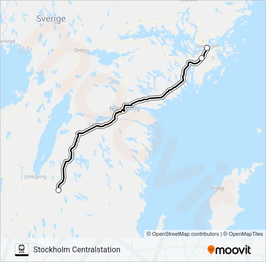 VR SNABBTÅG  Line Map