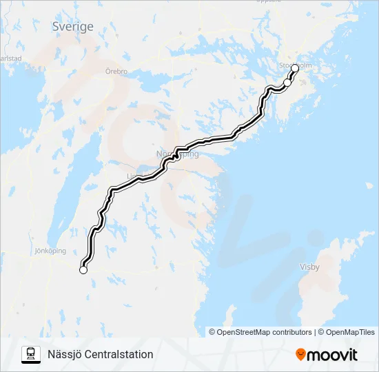 VR SNABBTÅG  Line Map