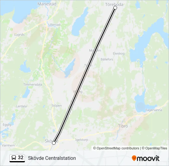 32 Bus Line Map