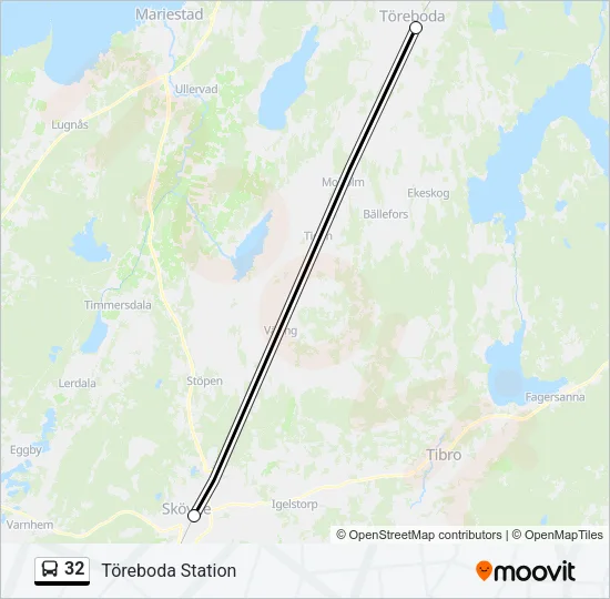 32 Bus Line Map