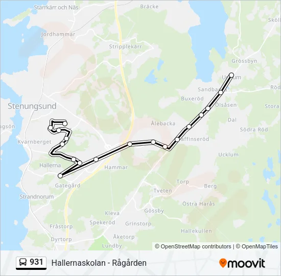 931 Bus Line Map
