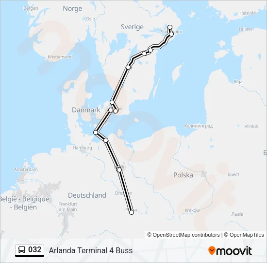 032 Bus Line Map