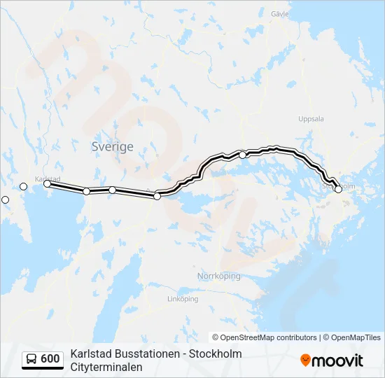 600 Bus Line Map