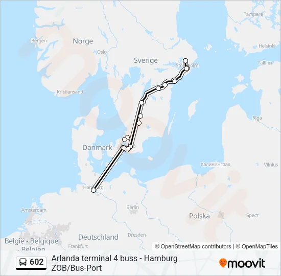 602 Bus Line Map