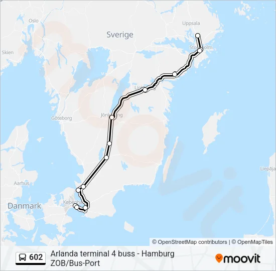 602 Bus Line Map