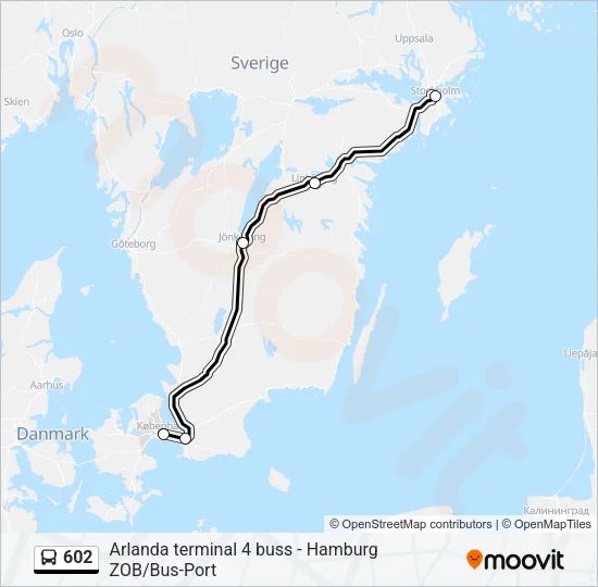 602 Bus Line Map