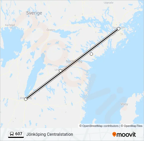607 Bus Line Map