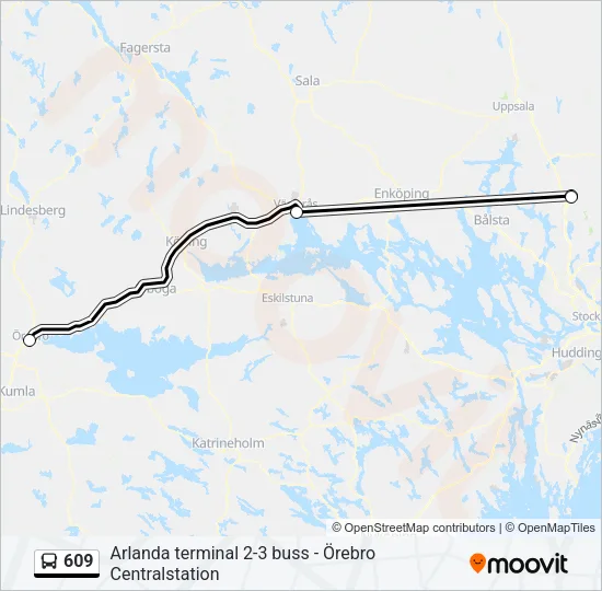609 Bus Line Map