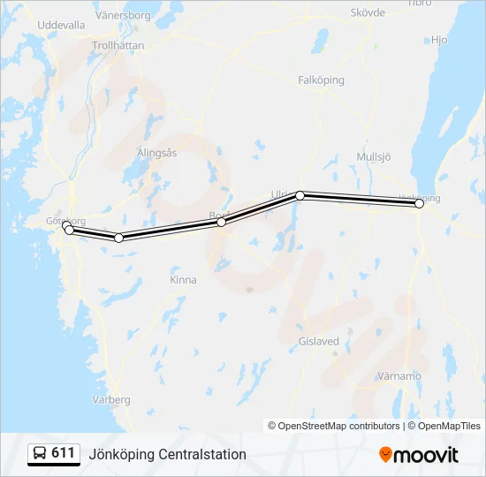 611 Bus Line Map