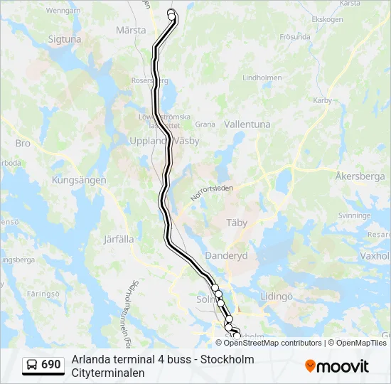 690 Bus Line Map