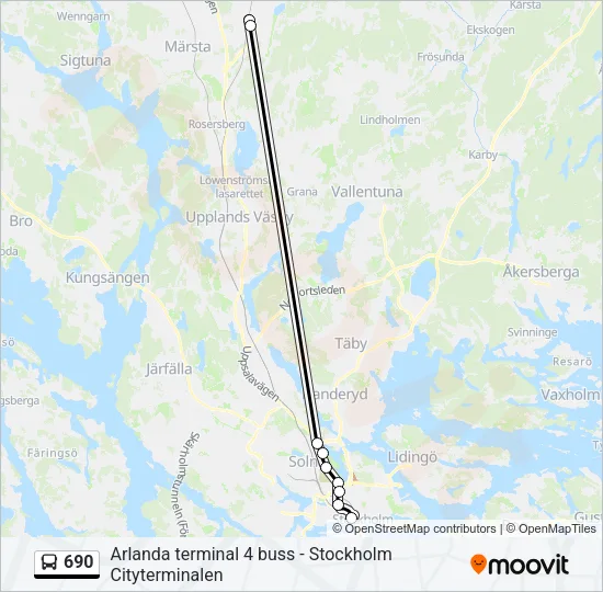 690 Bus Line Map