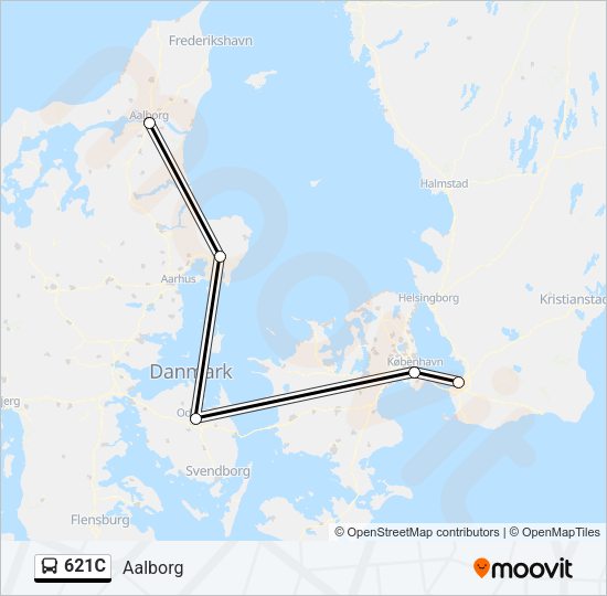 621C Bus Line Map