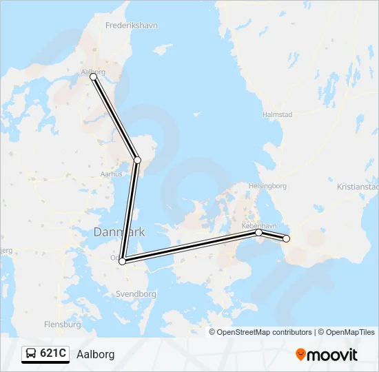 621C Bus Line Map