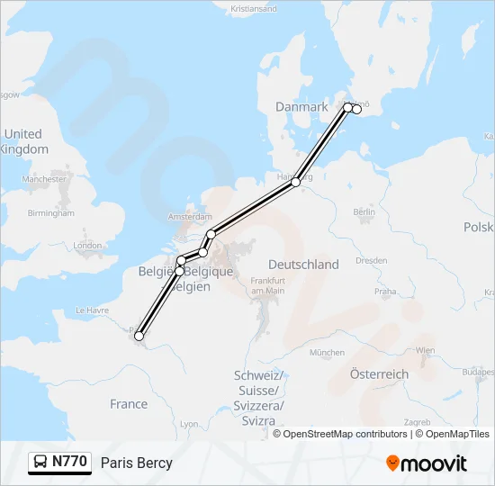 N770 Bus Line Map