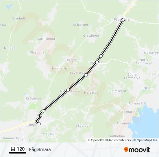 120 Bus Line Map