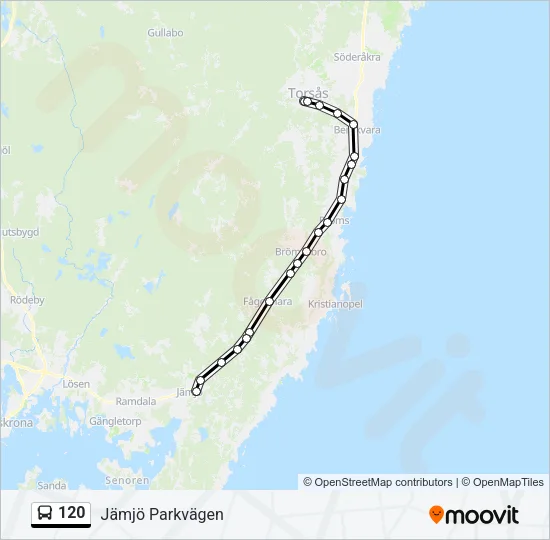120 Bus Line Map