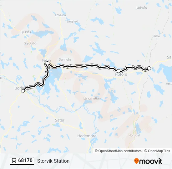 68170 Bus Line Map