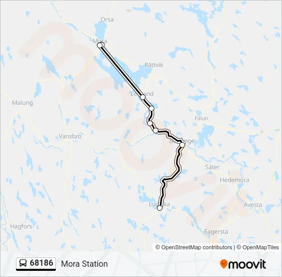 68186 Bus Line Map