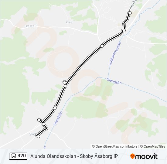 420 bus Line Map