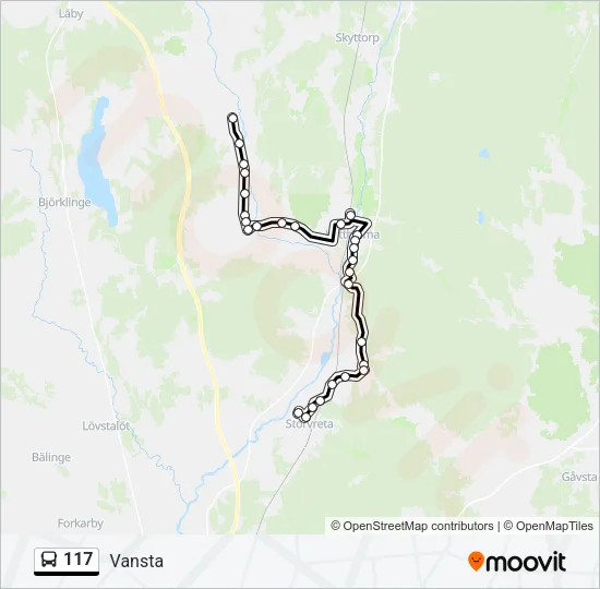 117 Bus Line Map