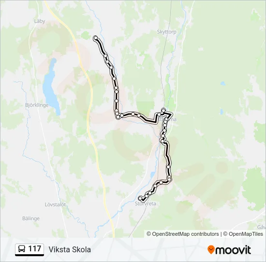 117 Bus Line Map