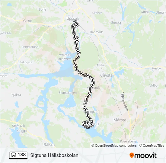 188 Bus Line Map