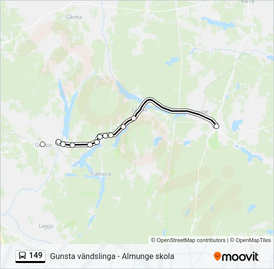 149 Bus Line Map