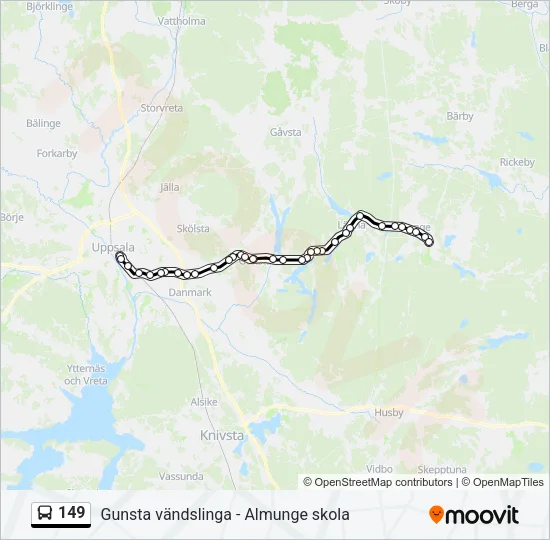 149 Bus Line Map