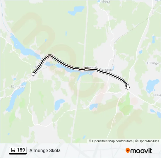 159 Bus Line Map