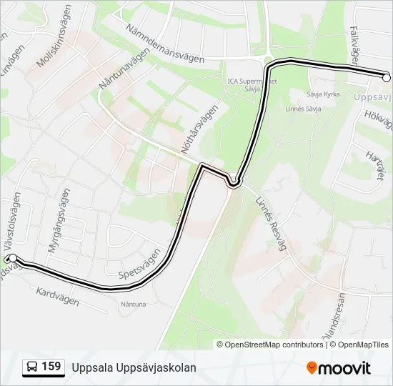 159 Bus Line Map