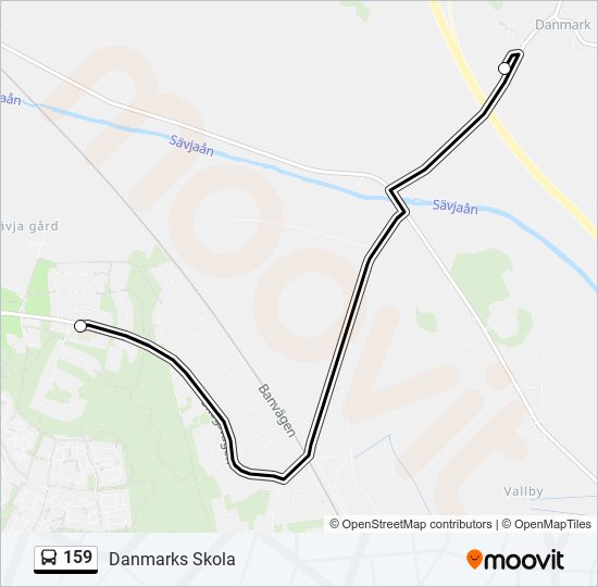 159 bus Line Map