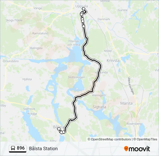 896 Bus Line Map