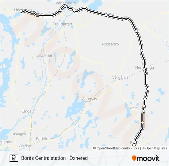 VÄSTTÅGEN  Line Map