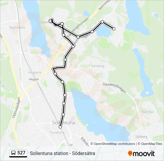527 Bus Line Map