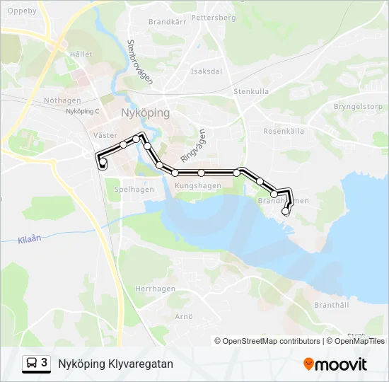 3 Bus Line Map