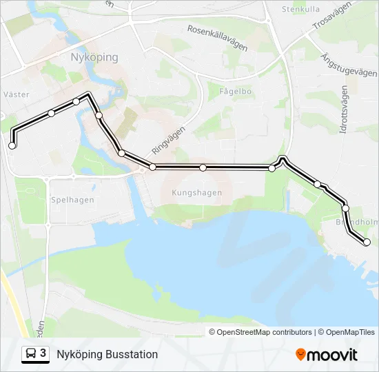 3 Bus Line Map