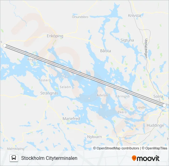 FLYGBUSSARNA Bus Line Map