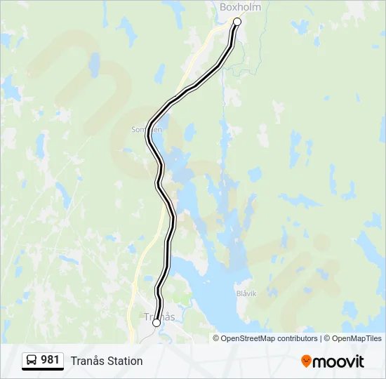 981 Bus Line Map