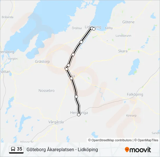 35 Bus Line Map
