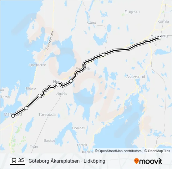 35 Bus Line Map