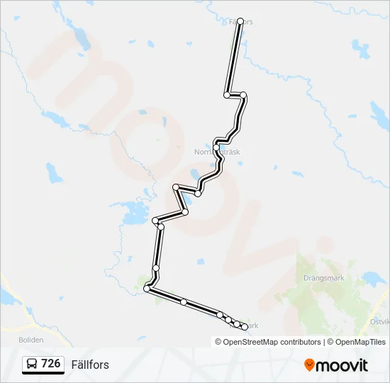726 Bus Line Map