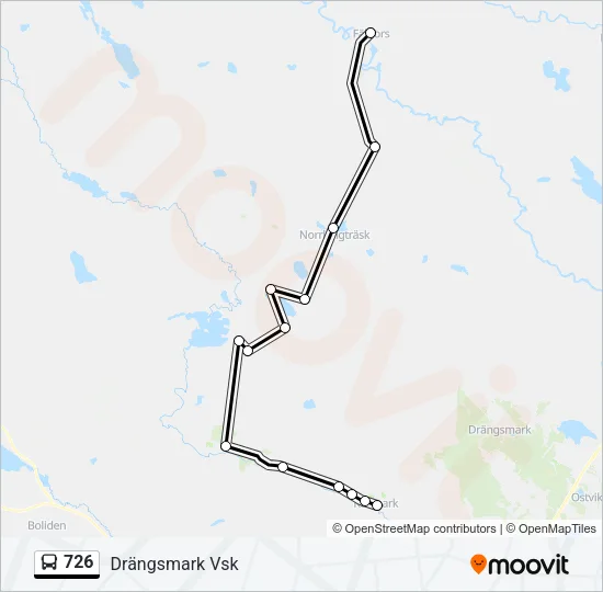 726 Bus Line Map